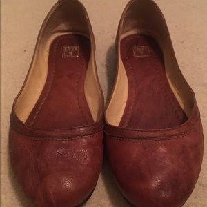 Frye, Carson, Brown, Closed Toe Ballet Flats